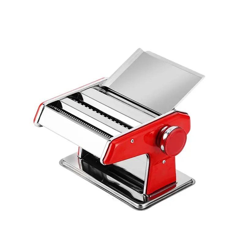 Stainless Steel Manual Pasta Machine with 9 Adjustable Thickness Settings, 2 Noodle Cutter, Suit for Homemade Spaghetti