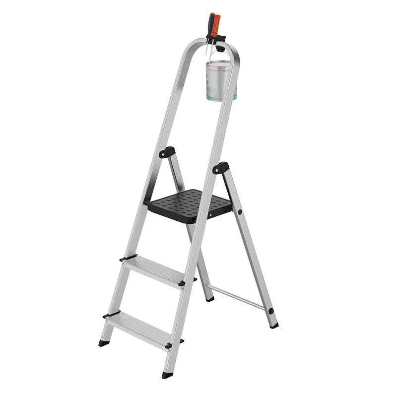 GS/EN131 approved lightweight home aluminum ladder portable 3-8 Step ladders for outdoor usage