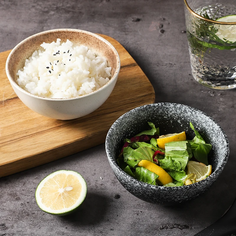 Japanese Style Stoneware Fashion 4.5 Inch Small Soup Bowl Ceramic Rice Bowl