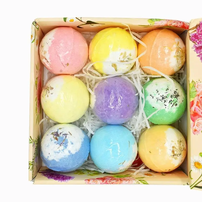 Hot Selling Private Label Customized Rich Bubble Floral Scent Vegan Bath Bombs