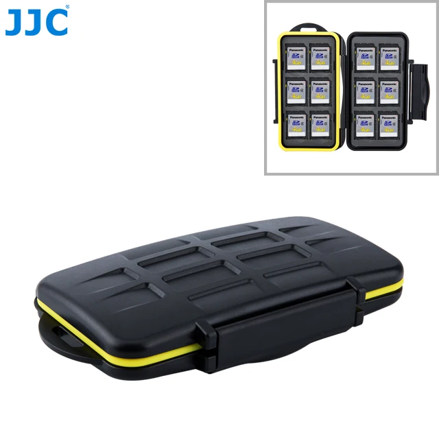 
JJC MC SD12 SD Card Case, Waterproof Memory Card Holder,12 SD Card Cases Storage  (1851936231)