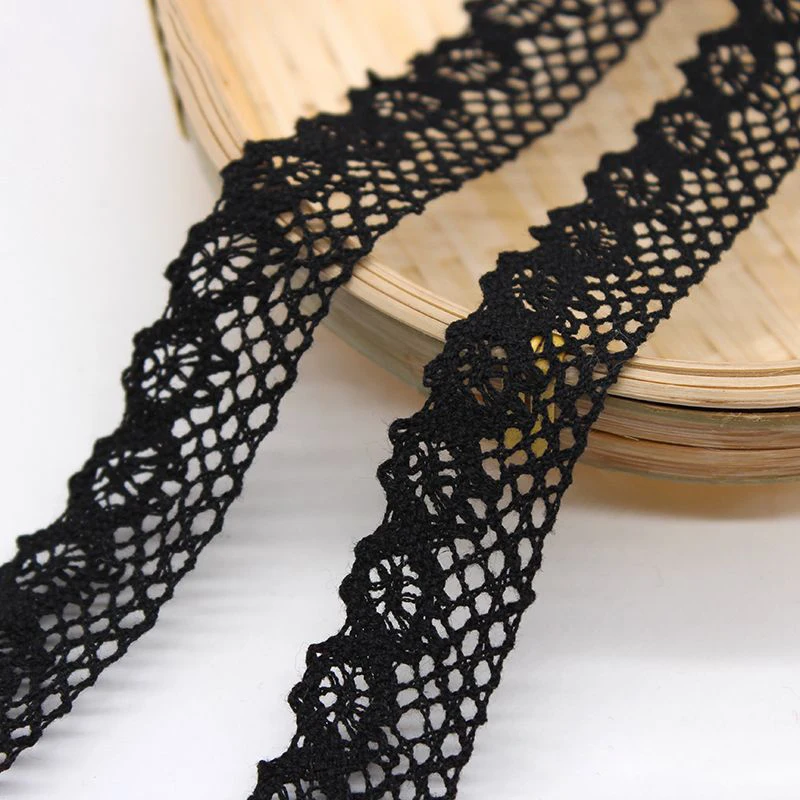 High Quality French Lace Trims Border Embroidery Eco-Friendly Polyester Cotton Lace Fabric