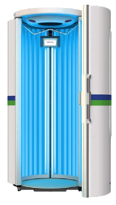 Best Price UVB Solarium Indoor Tanning Beds Rubino Red Light Sun Tan Bronzing Vertical Design Standup Tanning Salon Sunbed