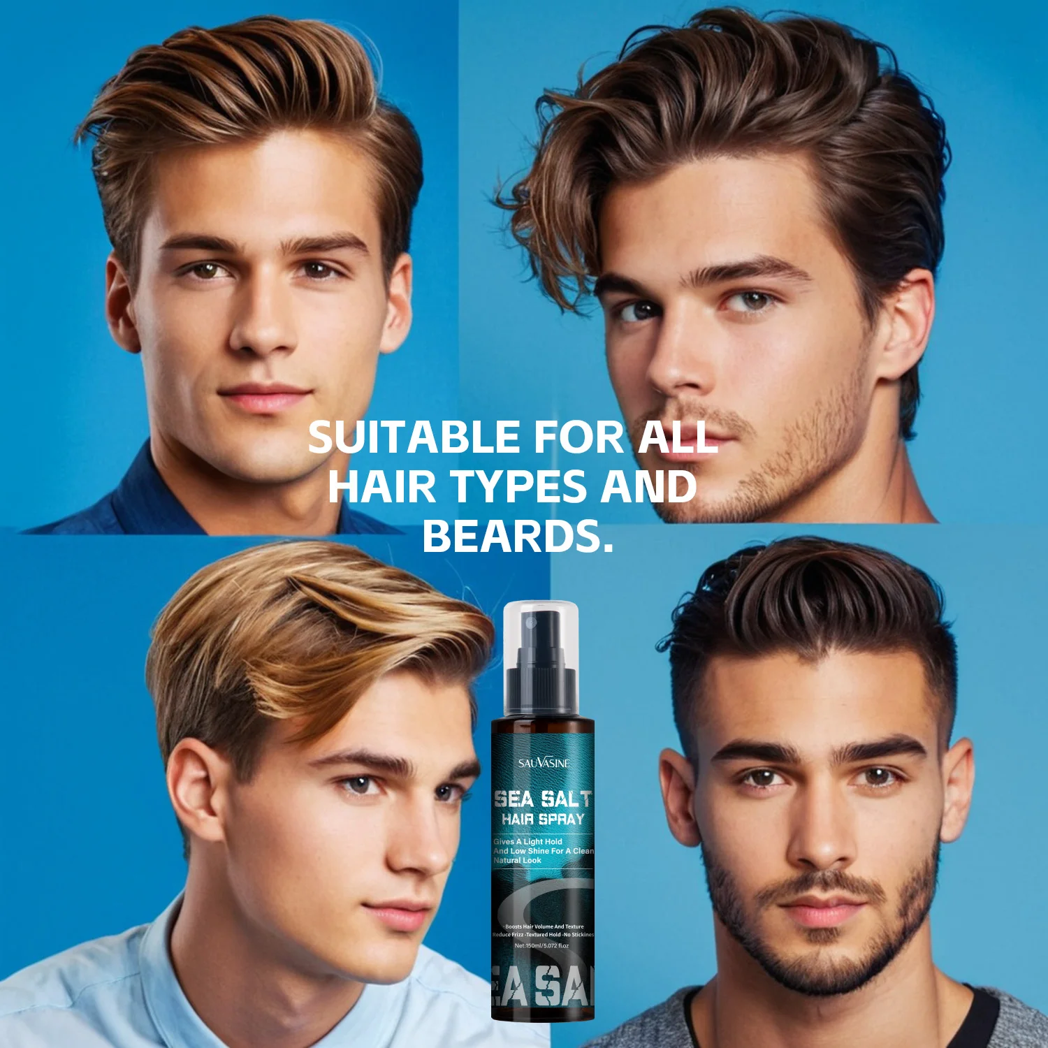 Hot Selling Hair Spray Increase Hair Thickness Low Gloss Styling Sea Salt Hair Spray Sea Salt Spray