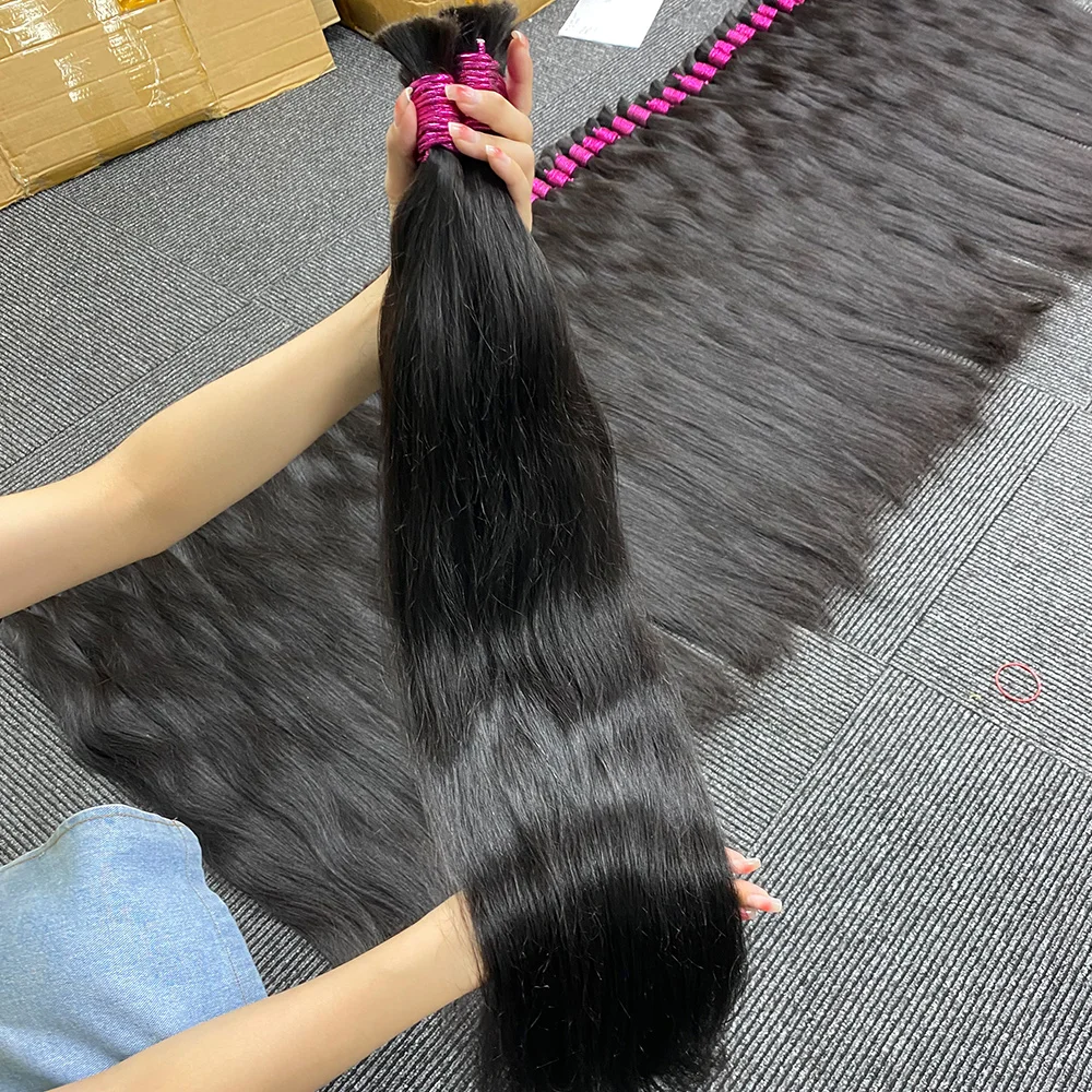 Free Shipping to Brazil Cabelo Humano India Hair Human Virgin Hair Bulk 100% Unprocessed Raw Virgin Human Hair