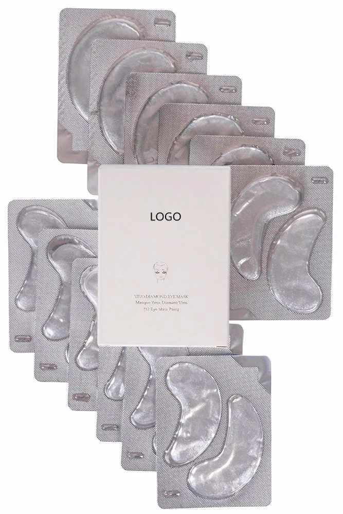 Платиновая Органическая Антивозрастная коллагеновая Серебристая белая маска для глаз от припухлости