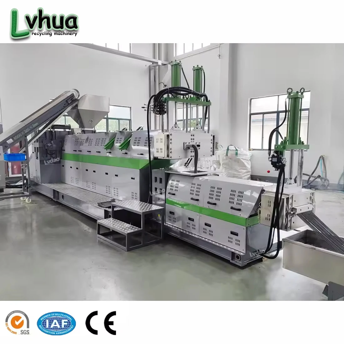 300-1000kg/h Plastic Granulator Hard PP PE Granulator PE Granulator Recycling Equipment