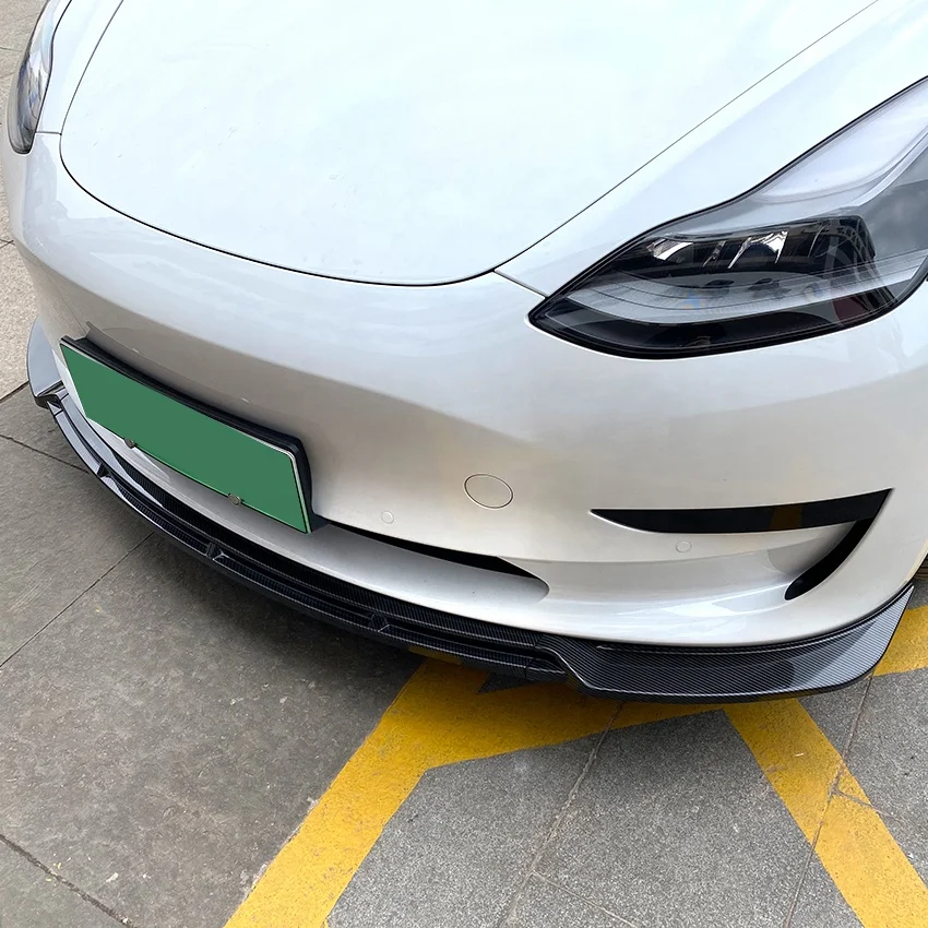 High quality factory price 3 pcs front bumper lip for Tesla Model 3 2017+