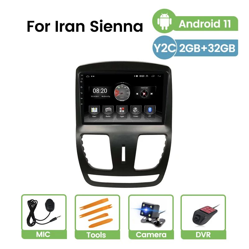  Navitree android 11 1024*600P RAM 2GB ROM 32GB TPMS OBDII DAB+ DVR BT car dvd multimedia player RDS AM FM radio For Iran Sienna