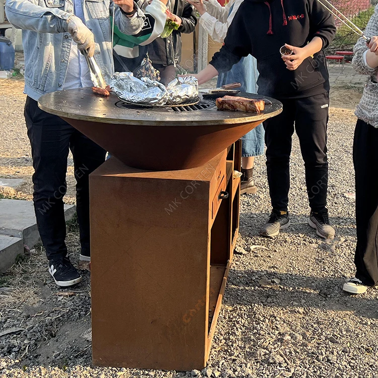 Corten Steel Grill Red Party Charcoal Grill Corten Steel Grill Oven
