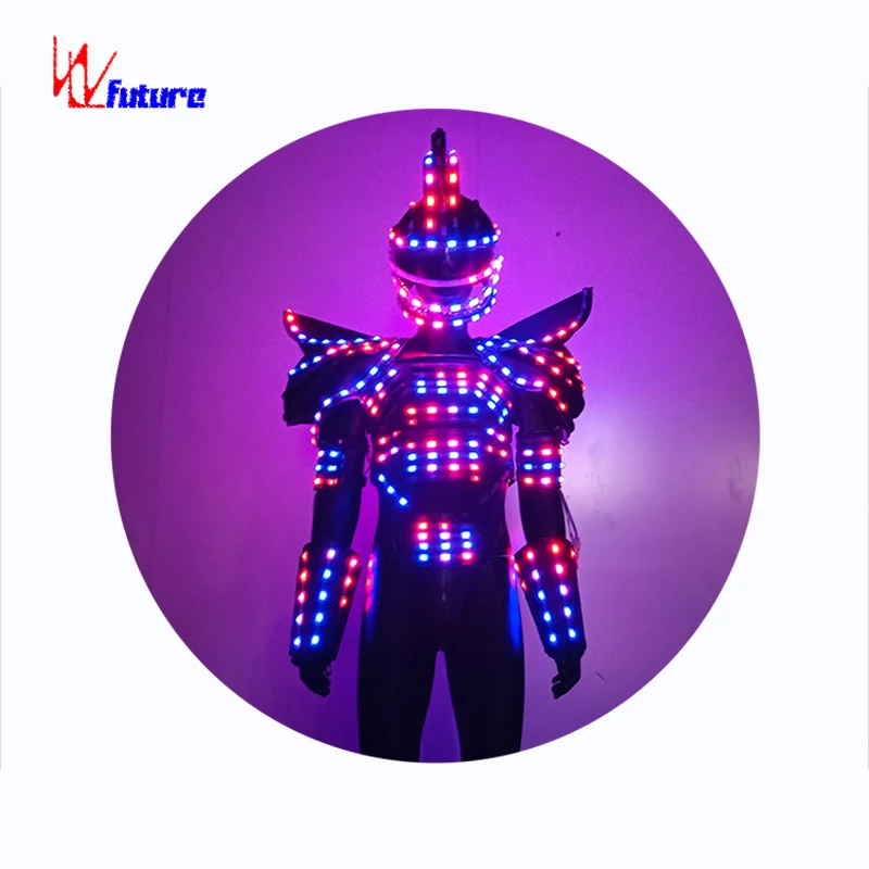 Cool Ancient Warrior Luminous Armor Creative Performance Wear LED Costumes