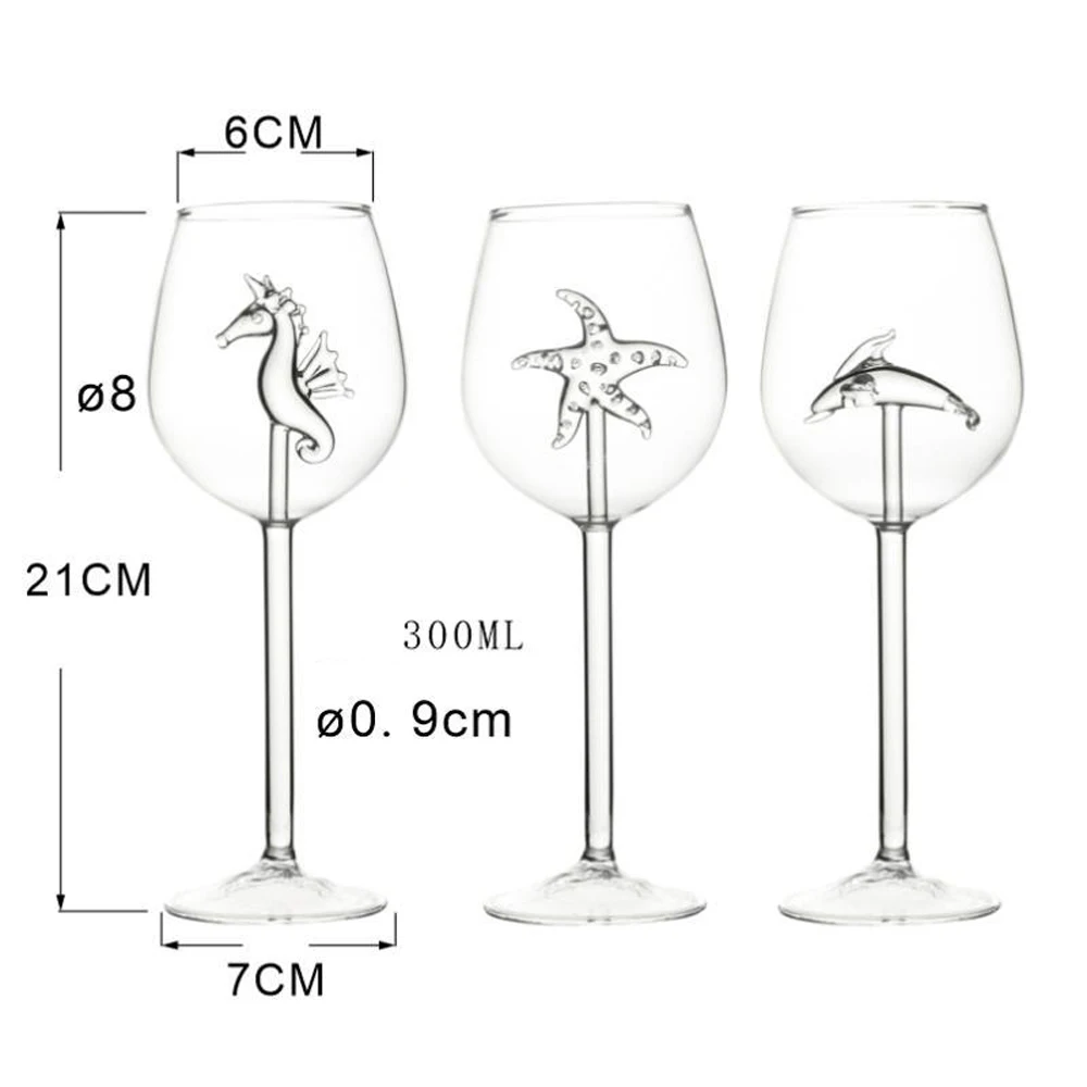 
We Love Animals NEW Hot Selling Novelty Shark Wine Goblet Shark Wine Glasses 