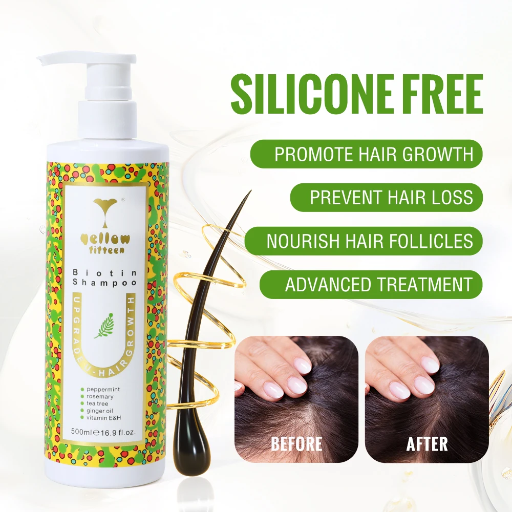 Wholesale hair growth shampoo and conditioner private label argan black hair nourishing biotin growth shampoo ginger