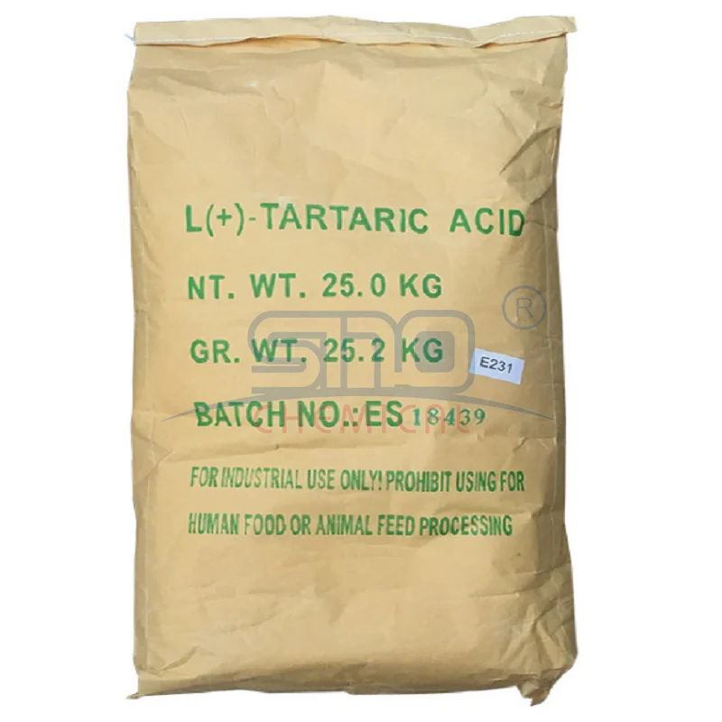 Good Price Chemical Formula C4H6O6 Acidulant Powder E334 D/L Tartaric Acid