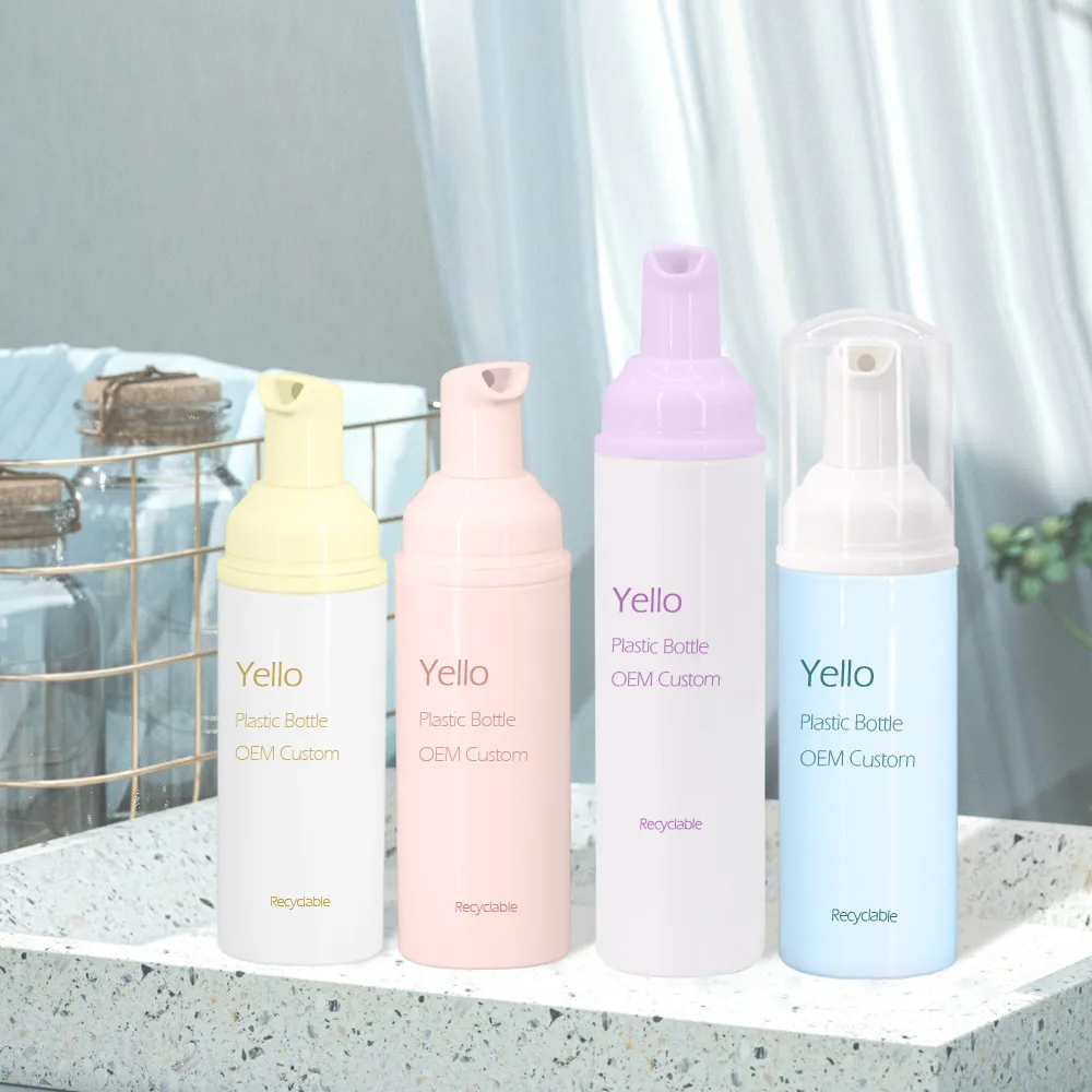 Custom Lash Empty White Gold Frosted Foam Cleansing Pump Bottles 50Ml & 100Ml 60 Ml Blue 60Ml Black Foam Bottle