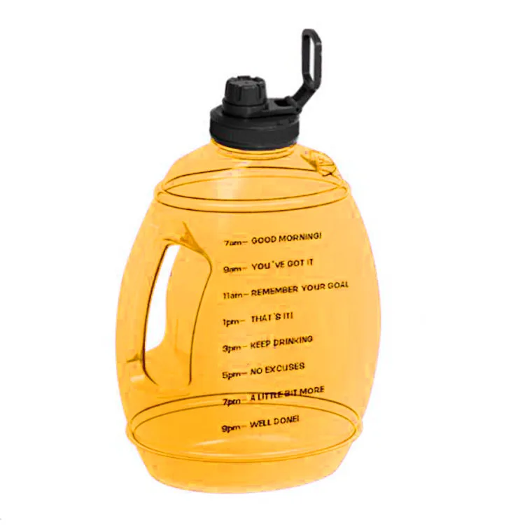 3.78L 1Gallon Water Bottle with Motivational Time Marker Large Capacity Sport Water Jug with Handle 128OZ
