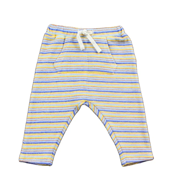
Best Selling Sale Multi Stripe 100% Cotton Terry Babys Pants 