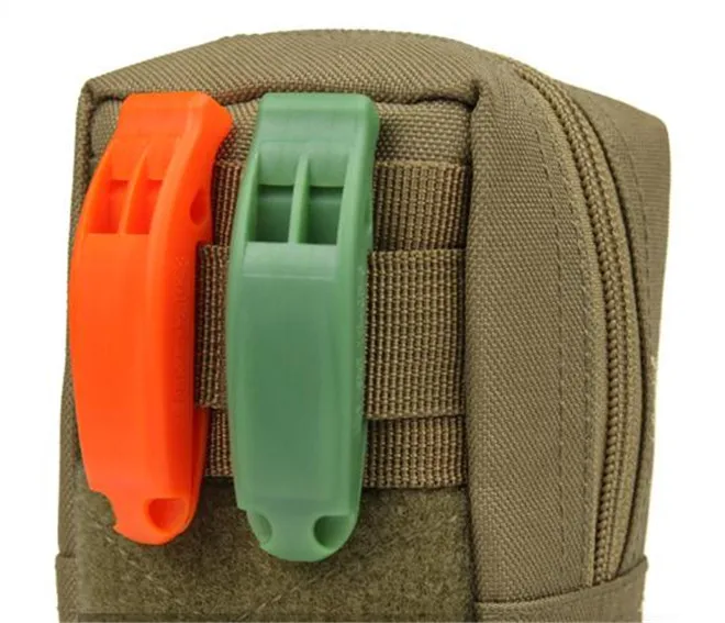Outdoor Survival 10 Pack Plastic Loud Orange Rescue Floating Emergency Whistle for Personal Safety