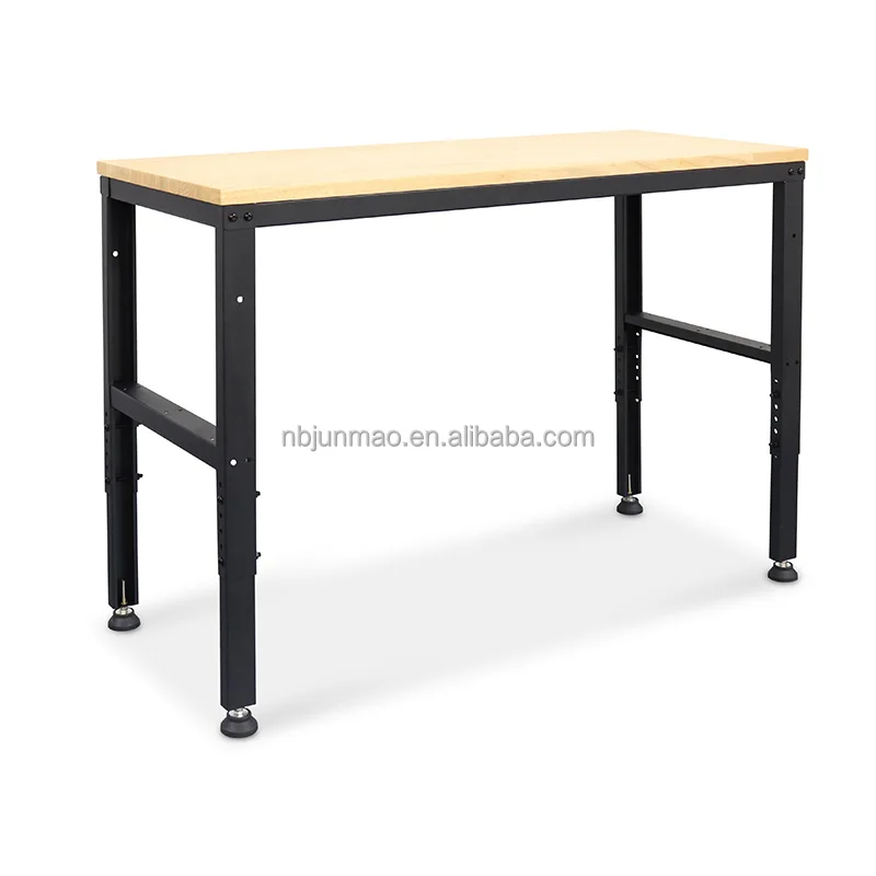 Garage Heavy duty steel workbench with pegboard and storage shelf