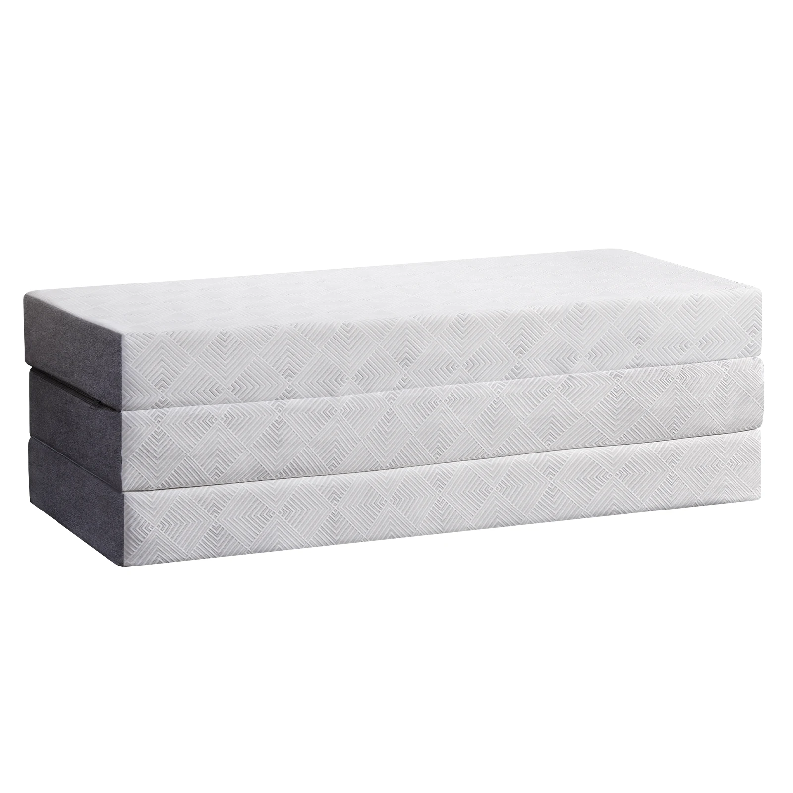 Inofia 15CM Tri-fold memory Foam Mattress, with Removable Cover, Foldable Easy Storage Sofa Bed and Floor Cushion