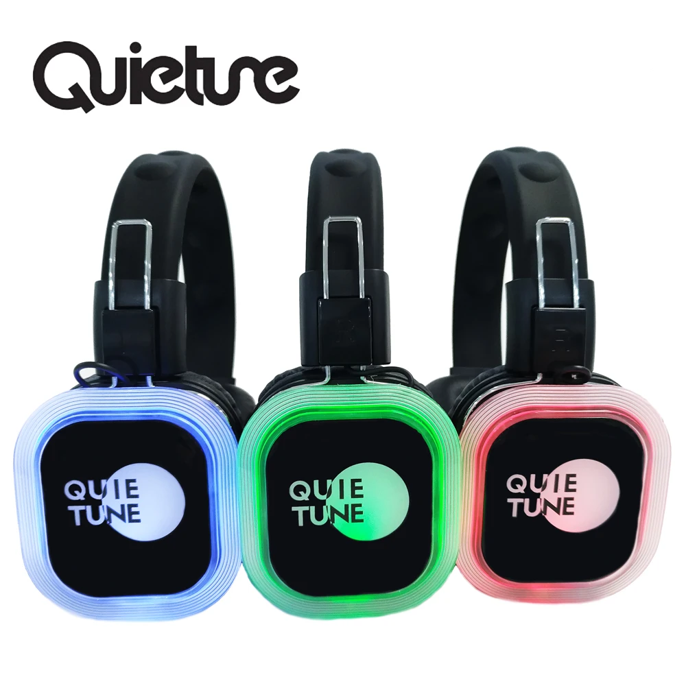 F39 HIFI Parties  Wireless Silent Disco Headphones with 3 or more Channels and LED Light within 500m Control Range