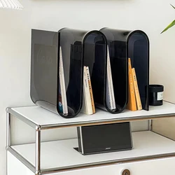 Nordic Acrylic Sofa Side Table Minimalist Design Coffee Table S Shape Magazine Shelf Storage Bookshelf