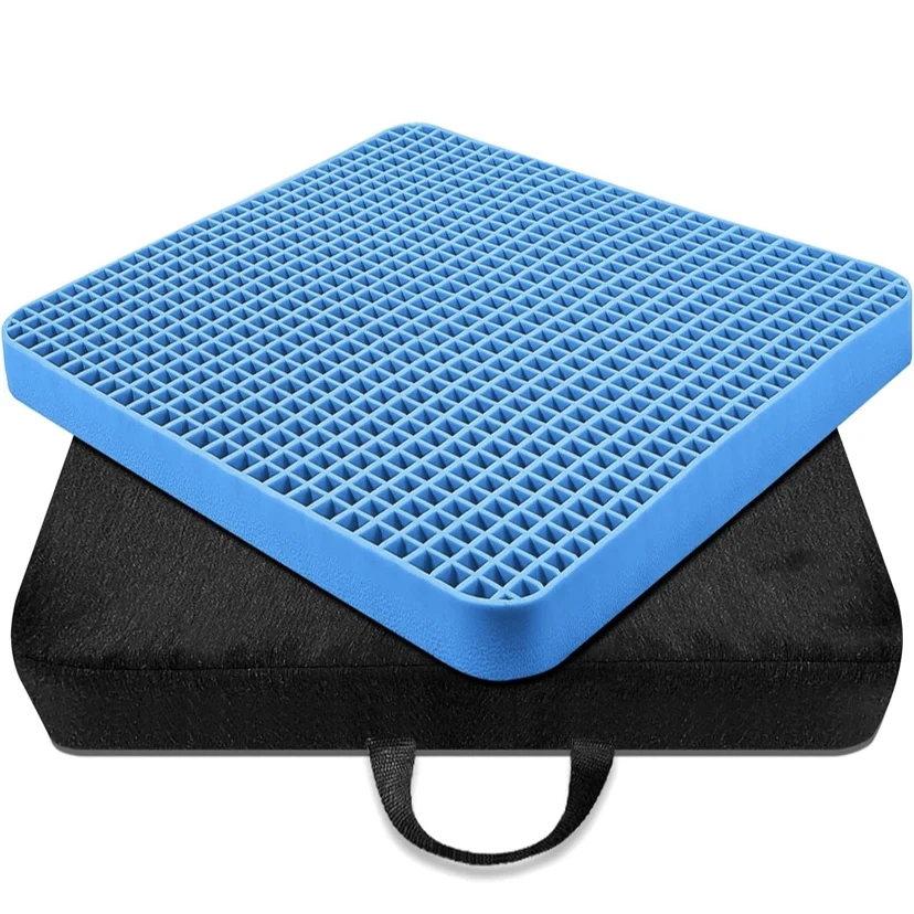 Breathable Coccyx Orthopedic Cooling Gel seat cushion Washable TPE Gel seat cushion