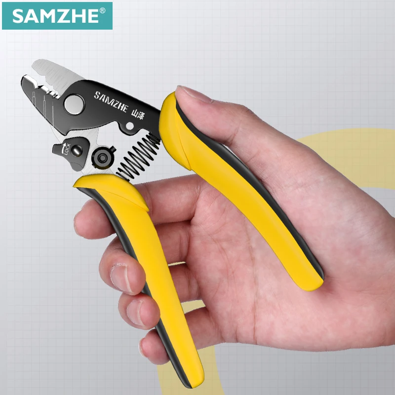 SAMZHE  Miller clamp Fiber stripping pliers  Tri-Hole Fiber Optic Stripper Miller Wire stripper