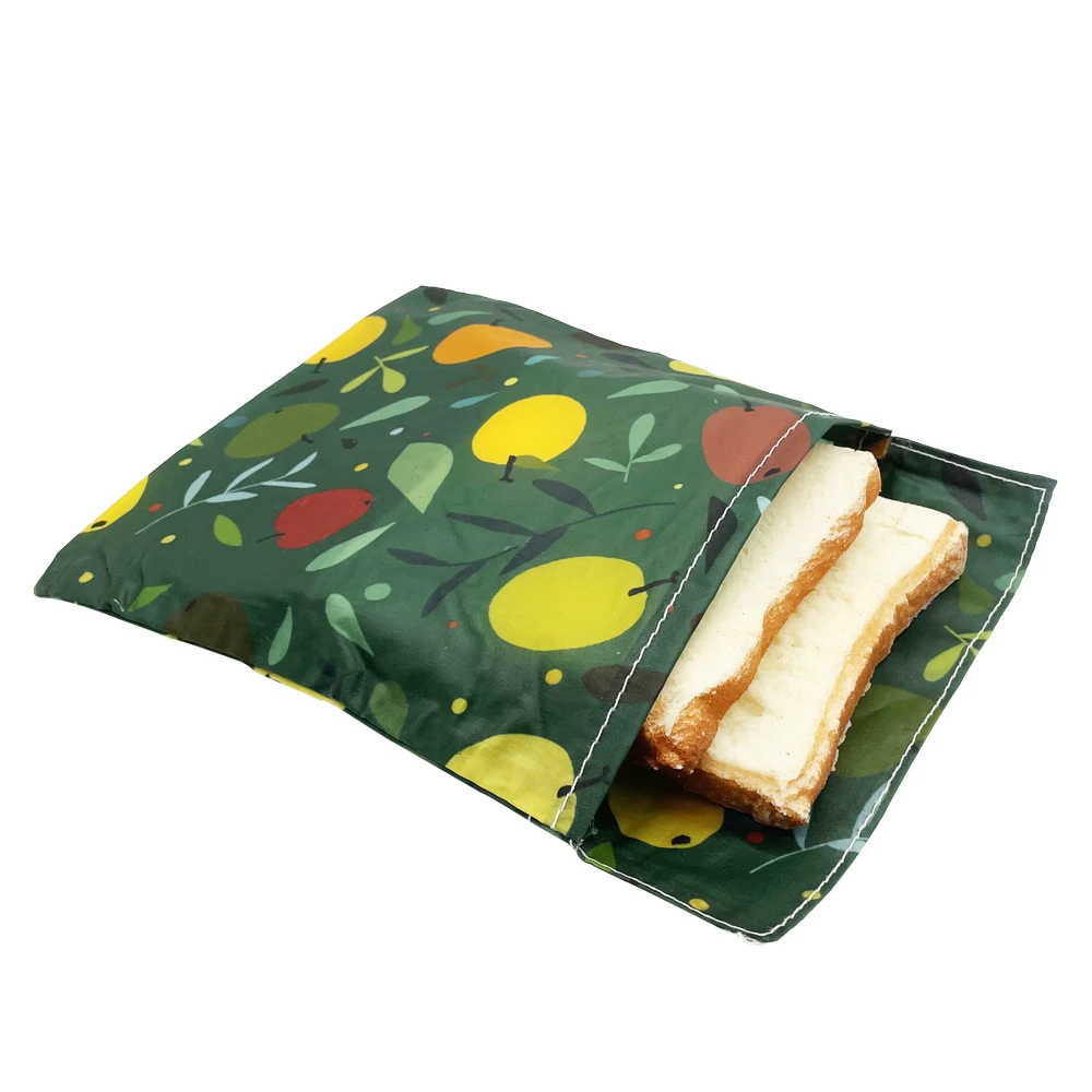 Reusable Kitchen Food Fresh-keeping Storage Beeswax Food Wrap Bag Eco Friendly Reusable Portable Plastic-Free Food Storage Bag