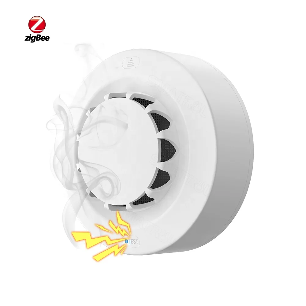 Zigbee tuya wireless smart fire alarm universal smoke detector for factory Shopping Center home