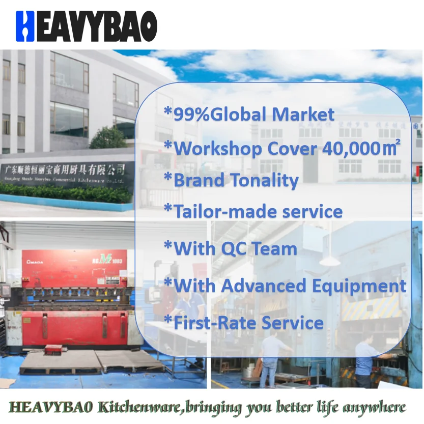 Heavybao Stainless Steel Worktable Chicken Chop Breading Station Table for Hotel Fried Chicken Vendors