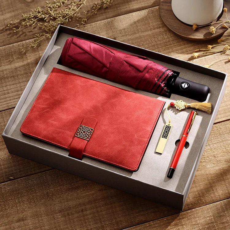 New best selling  promotional leather 3 in 1 client electronic corporate gifts souvenir for vip customers