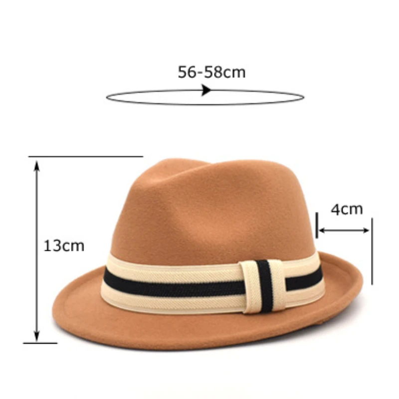 High Quality 12 Color Classic Stylish Unisex Wool Felt Trilby Hat Snap Brim Fedora Hat For Man
