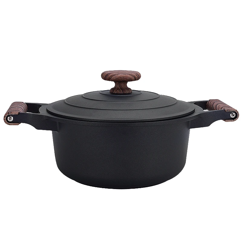24cm Lightweight non stick soup pot with pot cover aluminium cooking pot set cookware