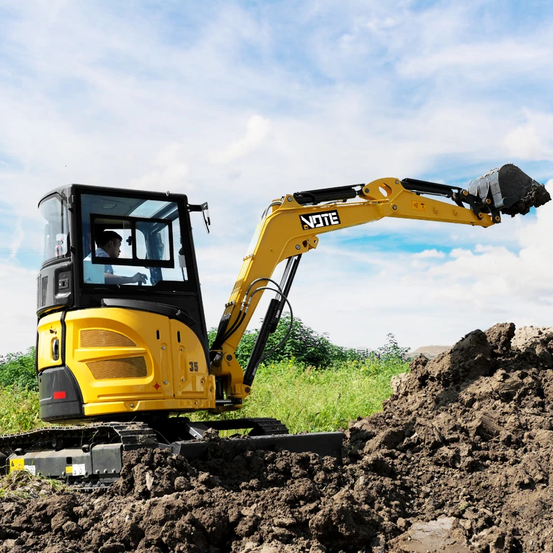 Free Shipping  3.5 Ton Mini Excavator with EPA/Kubota Engine  2 Ton Machine Digger for Sale 1 Ton Mini Excavator Prices VOTE