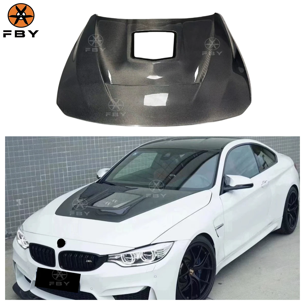 New GTS Transparent Glass Style Carbon Fiber Front Bonnet Hood For BMW 3 Series F80 M3 4 Series F32 F82 M4 2012-2018