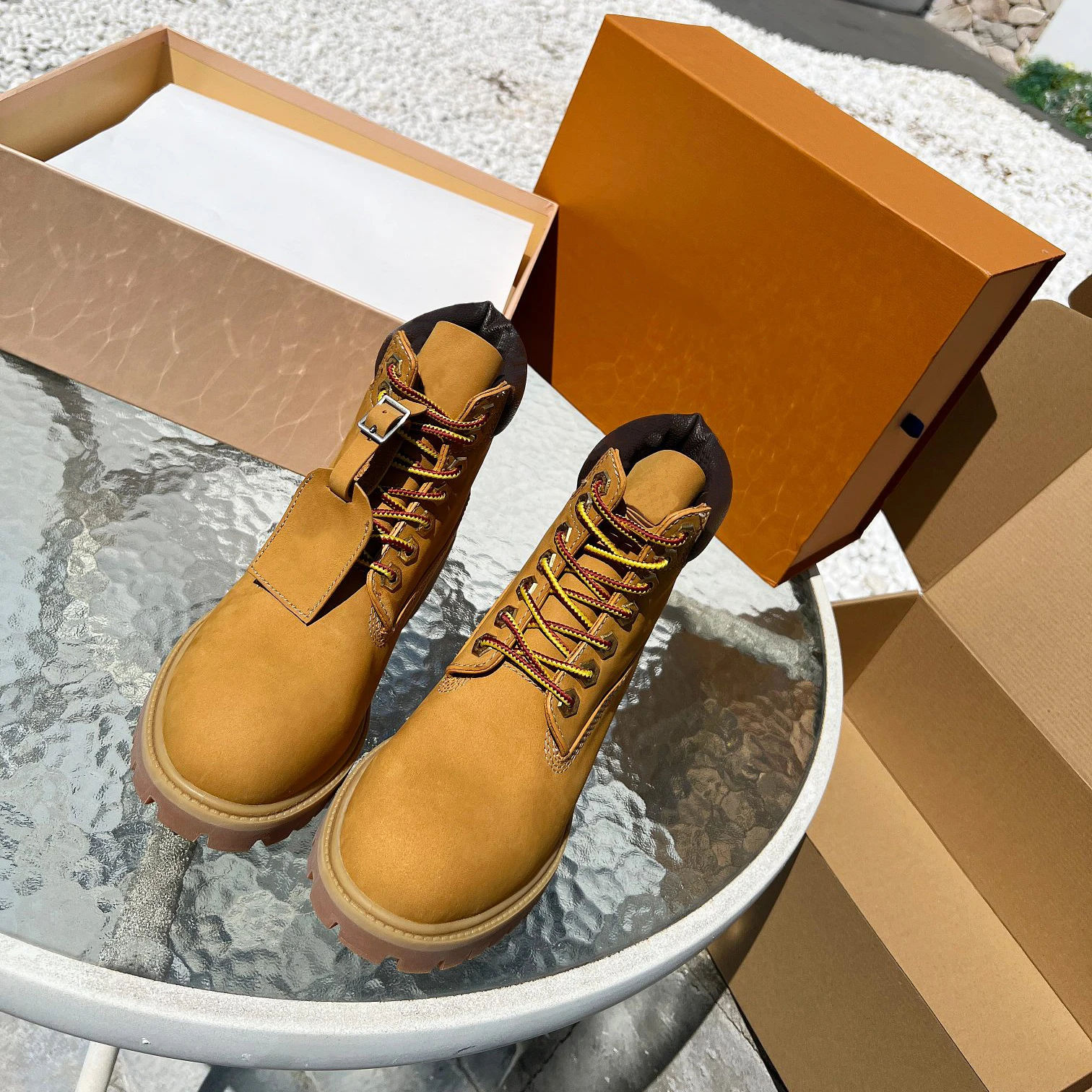 Couples Fashion Waterproof Rubber Leather Winter Boots Brand Martin Boots Shoes Factory Wholesale