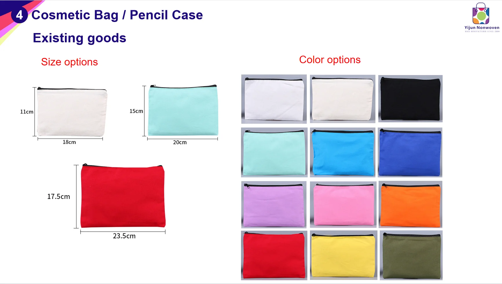 customized Canvas Coin Pouch Purse Multi-Function Toiletry Travel mini Makeup Cosmetic Bag With Metal Zipper