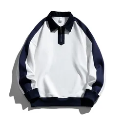 Polo high collar sweater for men in spring and autumn 2022 sets of popular half zipper support wholesale&customization
