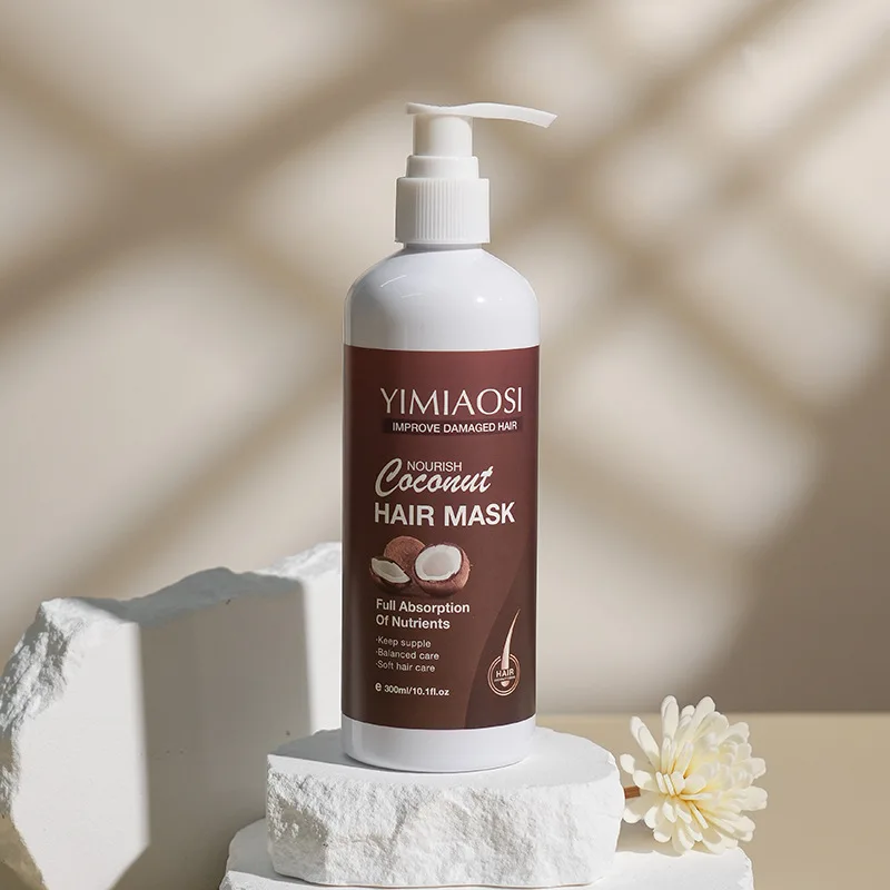 Organic Professional Coconut Hair Mask Repair 300ml Nourishing Conditioner Collagen Repair Hair Mask Treatments