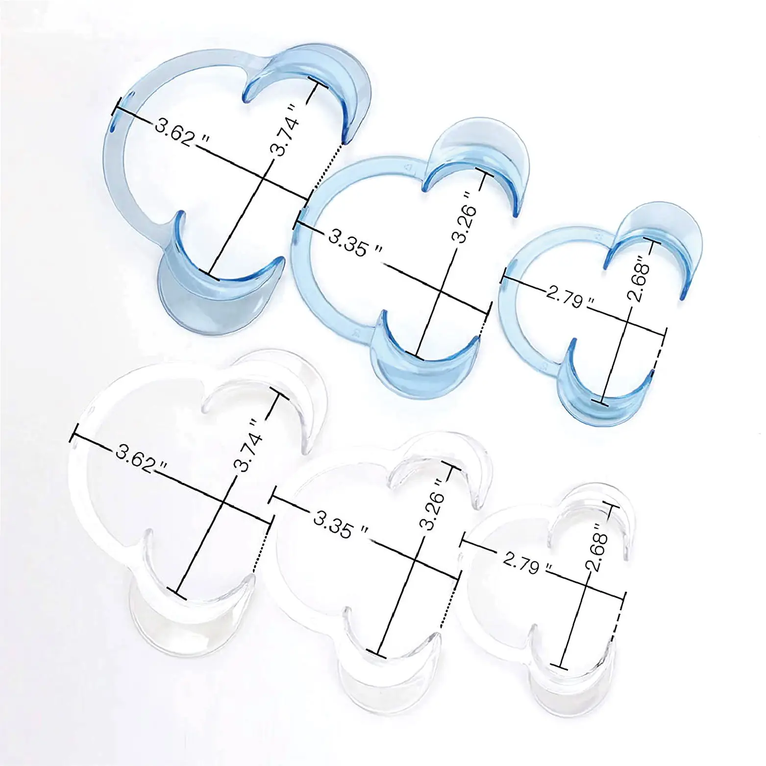 Plastic C Shape Dental Mouth Opener  with Handle  Professional Used Widely Among Clinic And Hospital