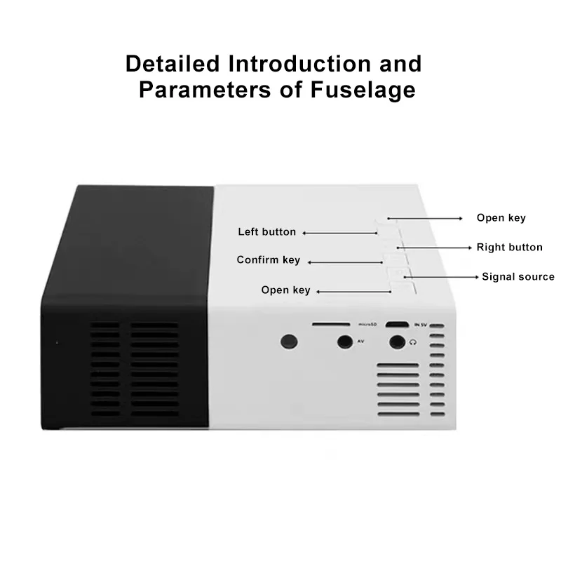 AIWO Proyector Portable Video Projector Short-throw Projector Laser Projector