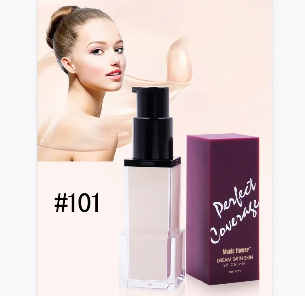 Original Music Flower Makeup Brightening Whitening Concealing High Coverage Waterproof  Matte BB Cream Liquid Foundation