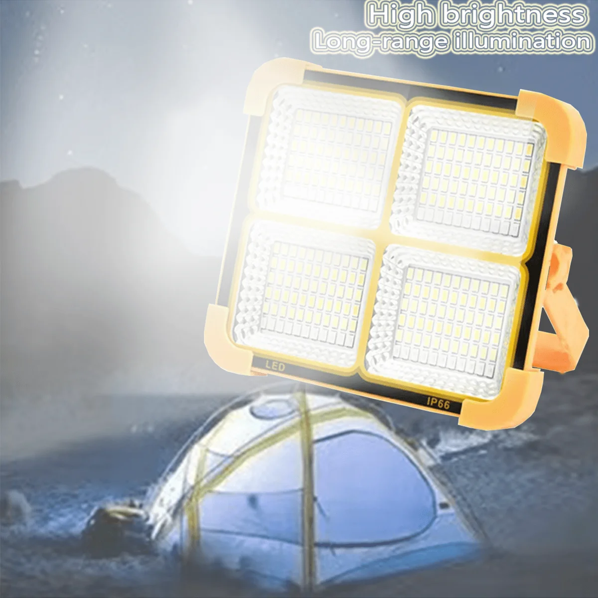 A Solar Charging Floodlight USB Integrated Charging Magnetic Portable Waterproof Multi-mode Adjustment High Brightness