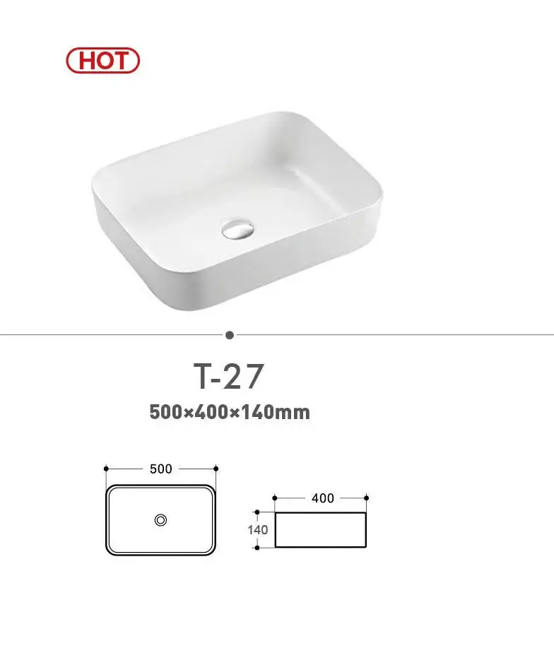 3014 Semicircle Porcelain Basin Bathroom Vanity Art Sink Round Minimalism Desgin