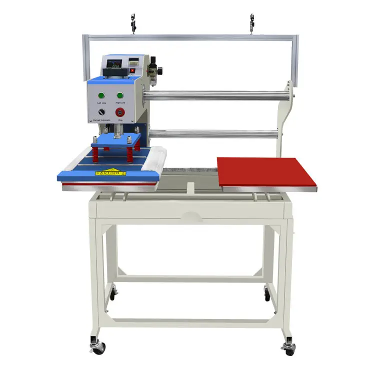 Hot transfer printing dual station 60 * 40cm fully automatic pneumatic hot press machine