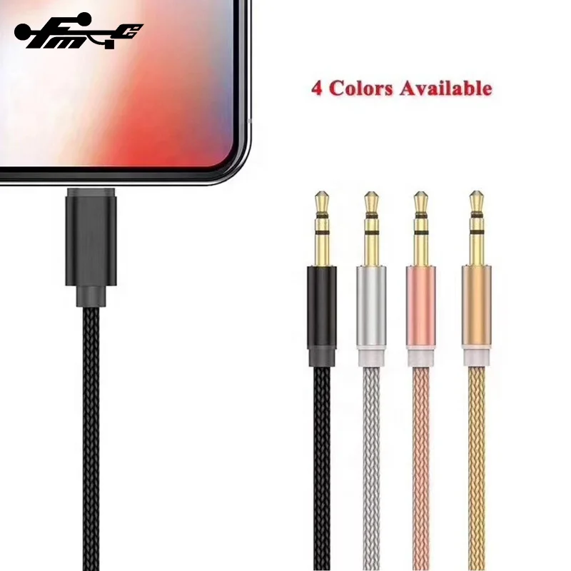 3.5mm Aux Audio Cable For iphone 11 Nylon Braid Aux Audio Extension Cable