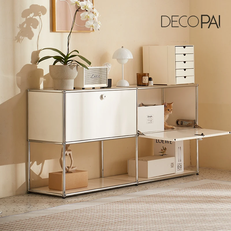 Modular Combination Sideboard, Stainless Steel Storage Sideboard, Storage TV Cabinet