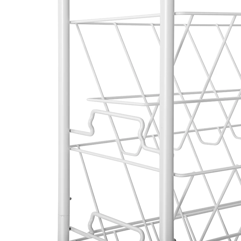 WIREKING 5 Tier Mobile Book Rack Shelf Magazine Storage Holders Racks Multifunction Metal Organisation Book Holder