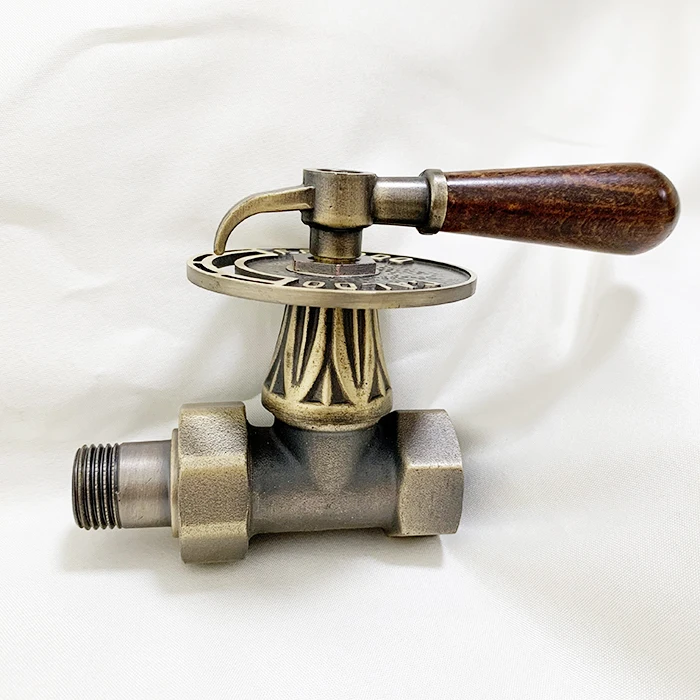 factory supplied solid brass retro style hvac valves for cast iron radiators